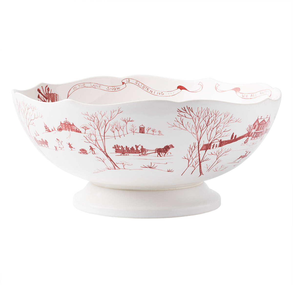 Country Estate Winter Frolic 13" Centerpiece Bowl