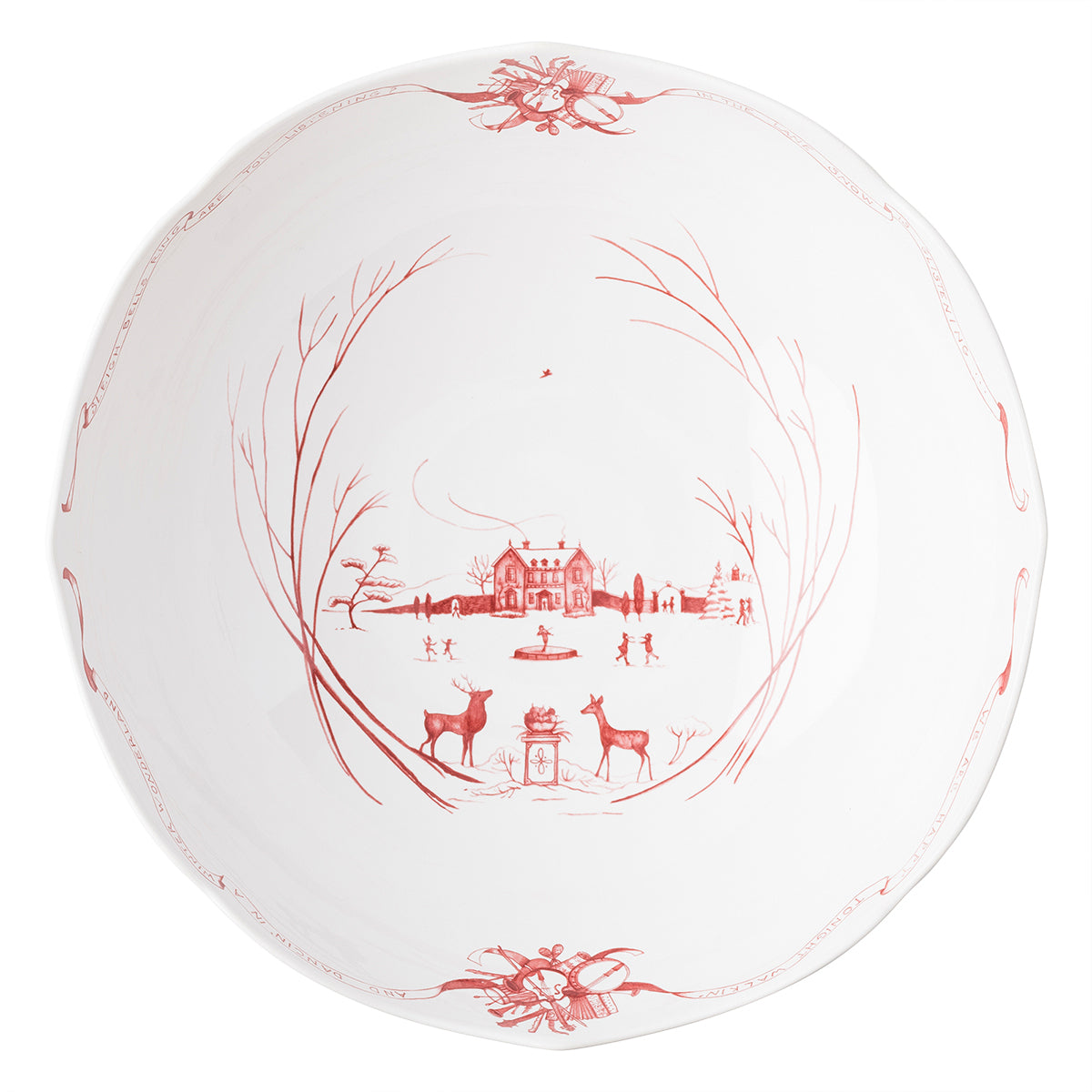 Country Estate Winter Frolic 13" Centerpiece Bowl