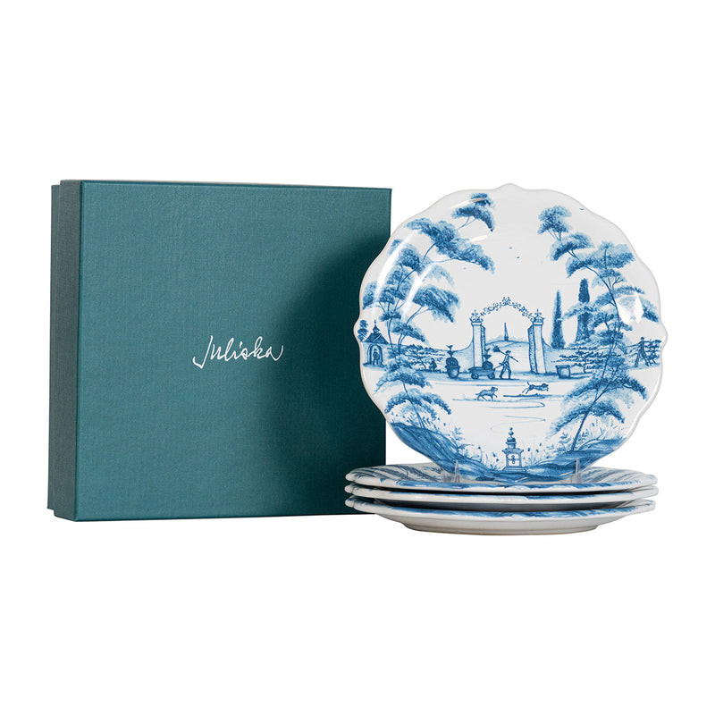 Country Estate Party Plate, Assorted Set of 4