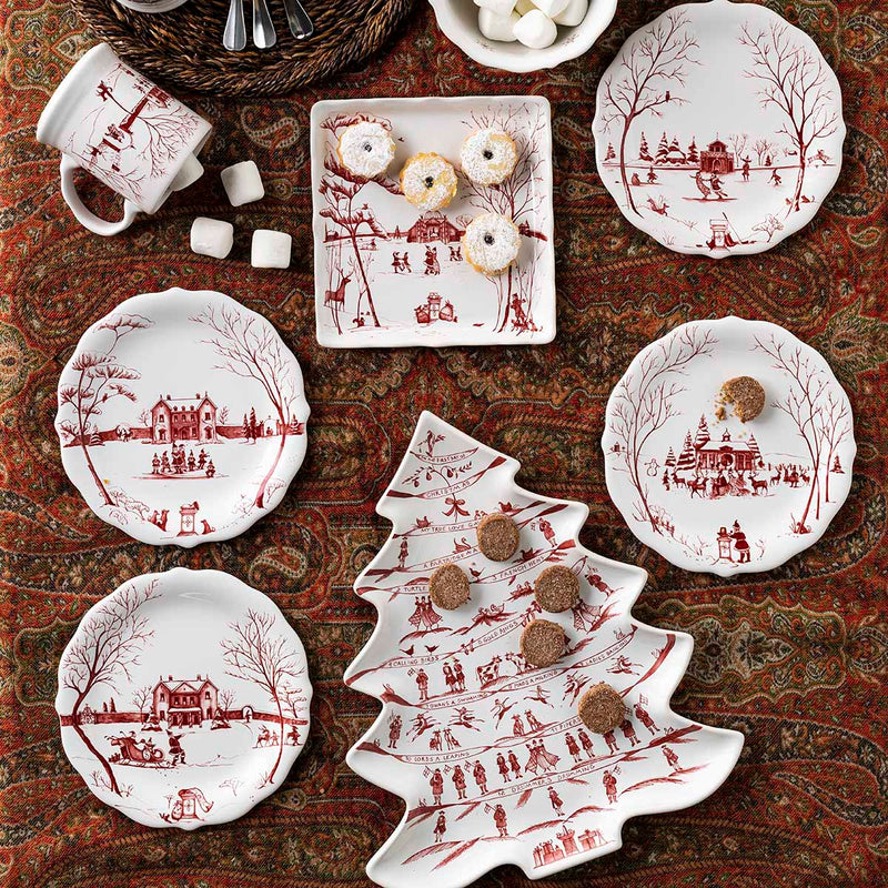 Country Estate Winter Frolic 15" Tree Platter