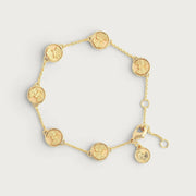 Butterfly Coin Charm Bracelet