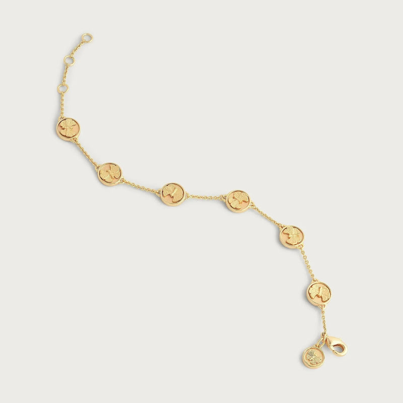 Butterfly Coin Charm Bracelet