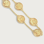 Butterfly Coin Charm Bracelet