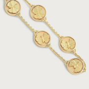 Butterfly Coin Charm Bracelet