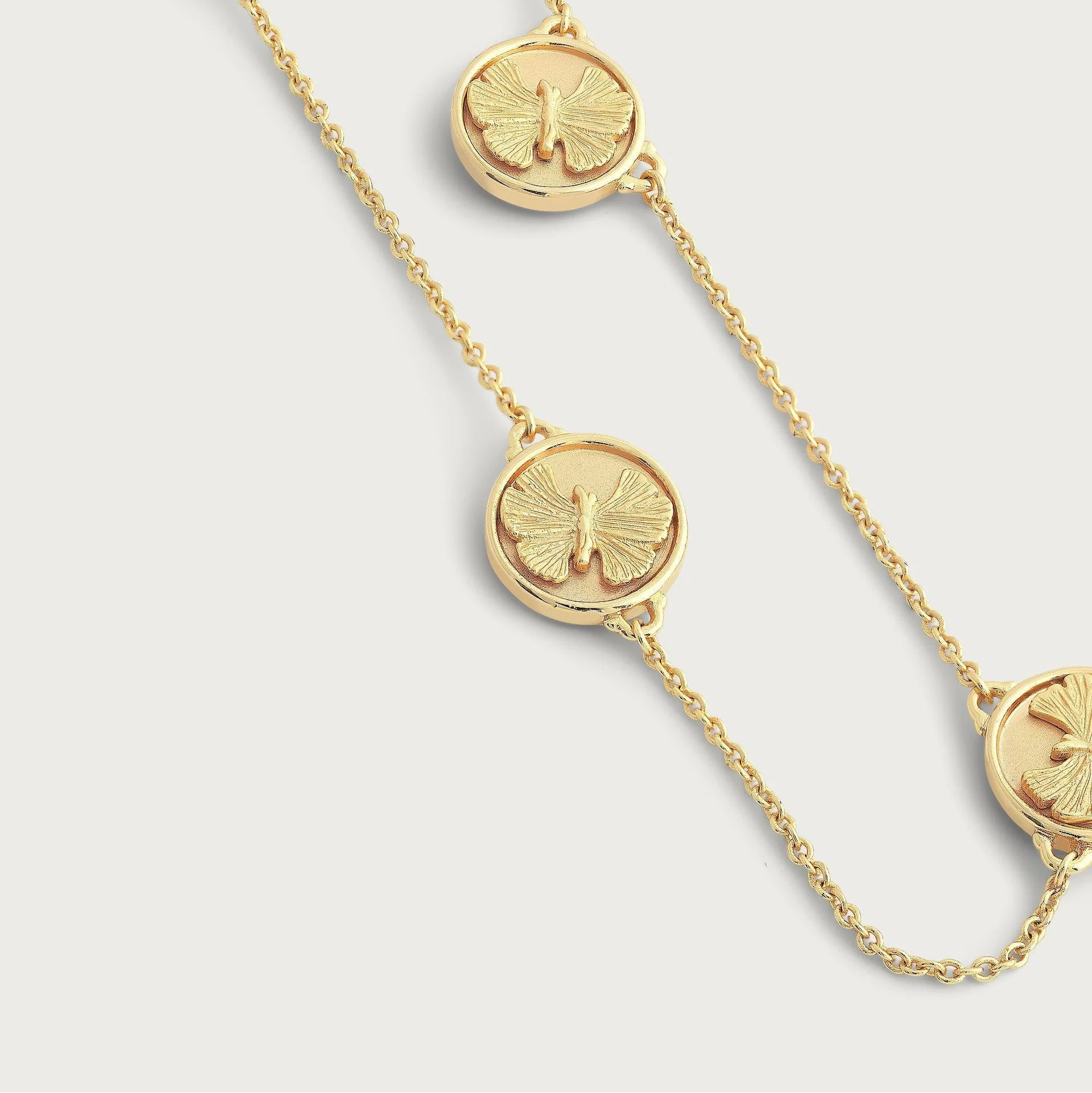 Butterfly Coin Station Necklace