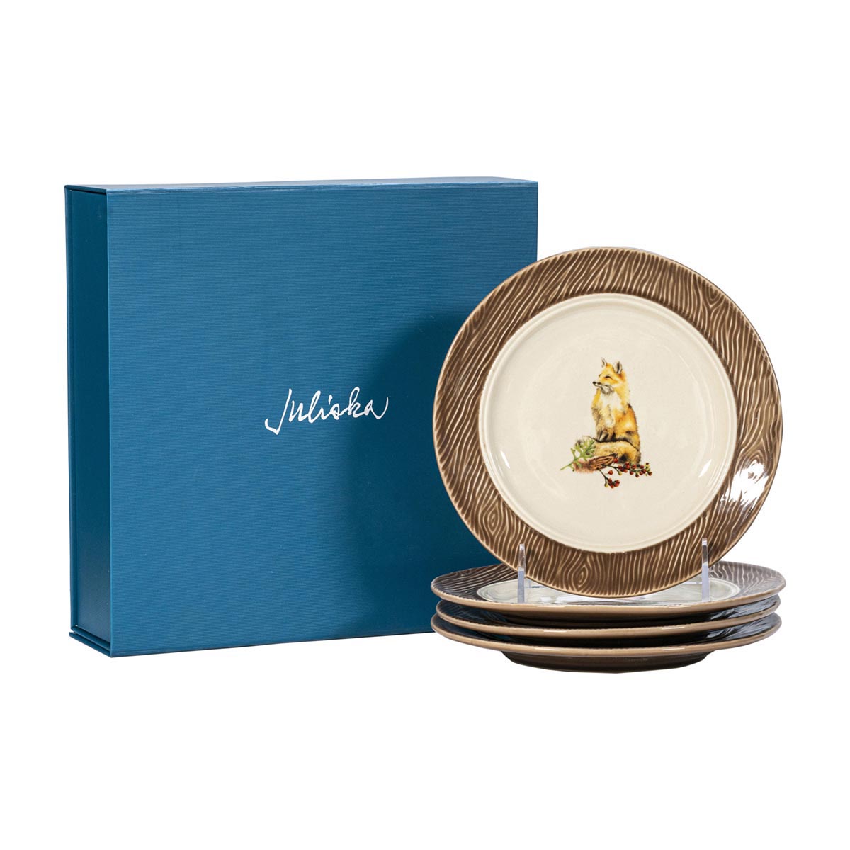 Forest Walk Animal Side/Cocktail Plate, Set of 4