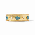 Cannes Stone Gold Statement Hinge Bangle