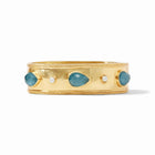 Cannes Stone Gold Statement Hinge Bangle