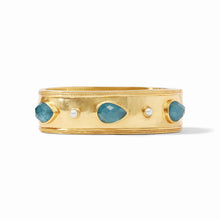 Cannes Stone Gold Statement Hinge Bangle