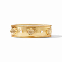 Cannes Stone Gold Statement Hinge Bangle