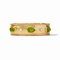 Cannes Stone Gold Statement Hinge Bangle