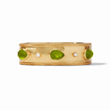 Cannes Stone Gold Statement Hinge Bangle