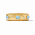 Cannes Stone Gold Statement Hinge Bangle