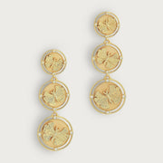 Butterfly Coin Drop Earrings