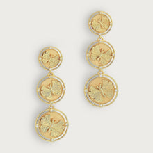 Butterfly Coin Drop Earrings