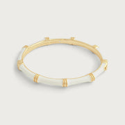 Bamboo Enameled Hinged Bangle