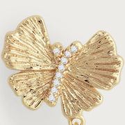 Butterfly With Pearl Drop Earrings