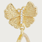 Butterfly Single Hoop Earring