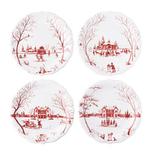 Country Estate Party Plate, Assorted Set of 4