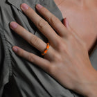 Bamboo Enameled Ring