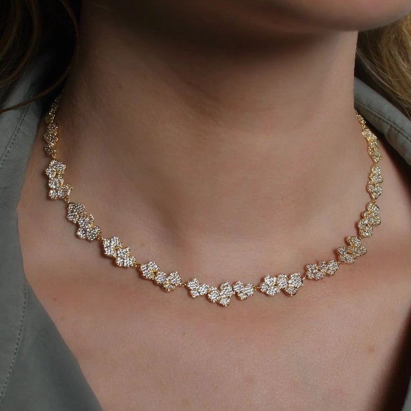 Orchid Pavé Necklace