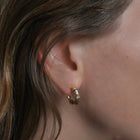 Bamboo Huggie Hoop Earrings