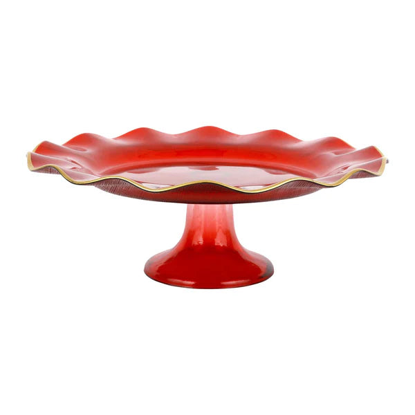 Holiday Glass Cake Stand