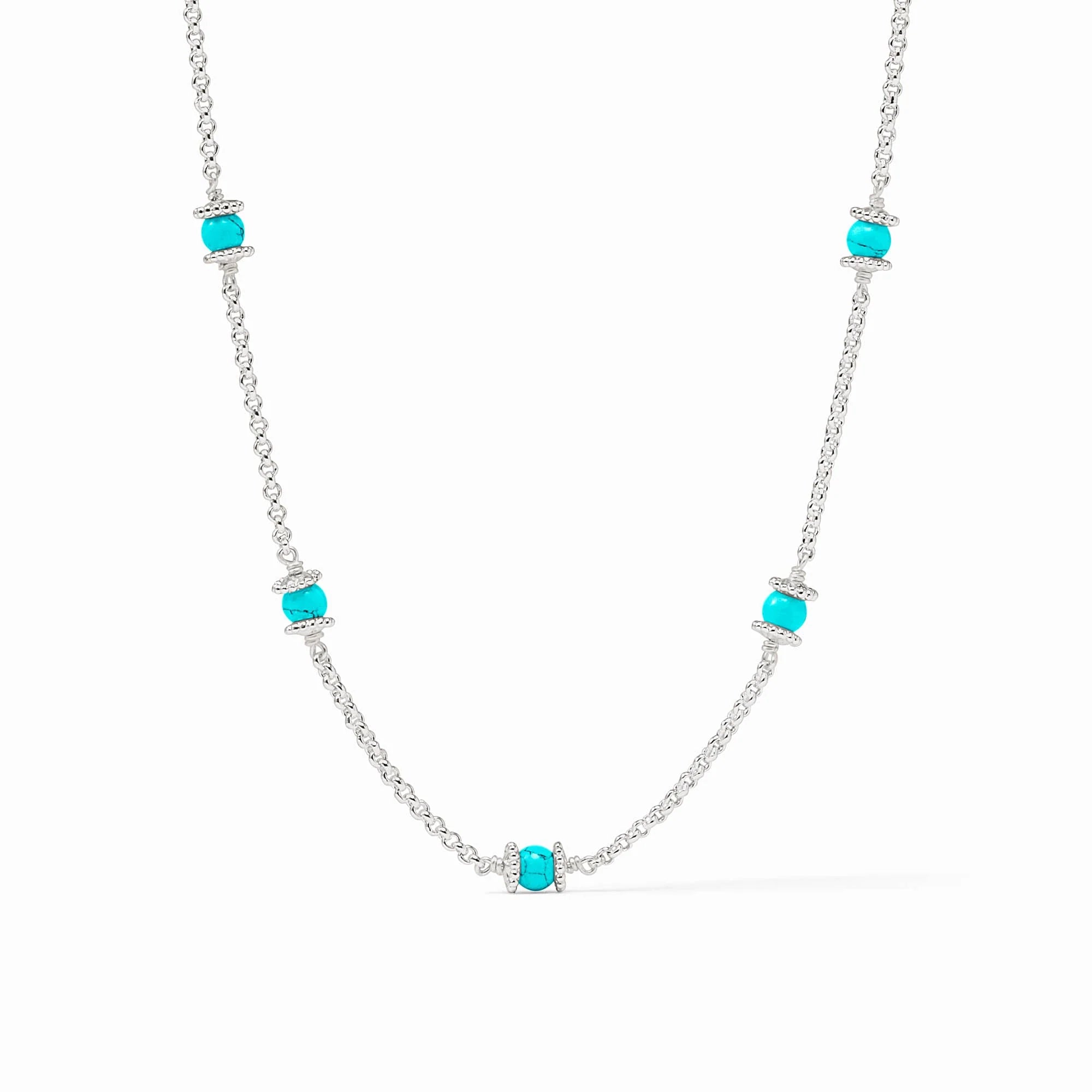 Hydra Silver Delicate Station Necklace