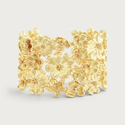 Wildflowers Gold Wide Cuff