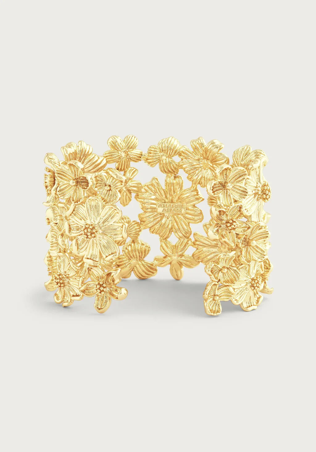 Wildflowers Gold Wide Cuff