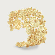 Wildflowers Gold Wide Cuff