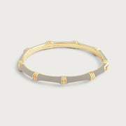 Bamboo Enameled Hinged Bangle