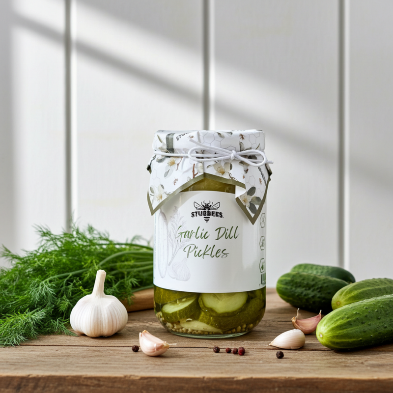 Homestead Preserves Garlic & Dill Pickles