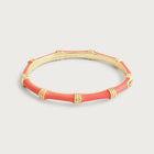 Bamboo Enameled Hinged Bangle