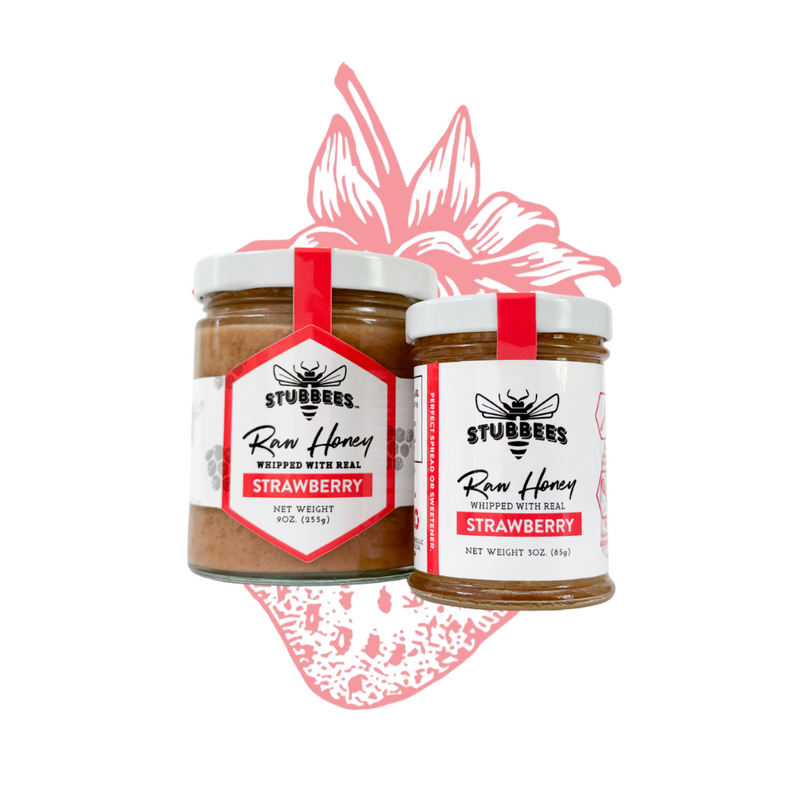 Strawberry Whipped Raw Honey