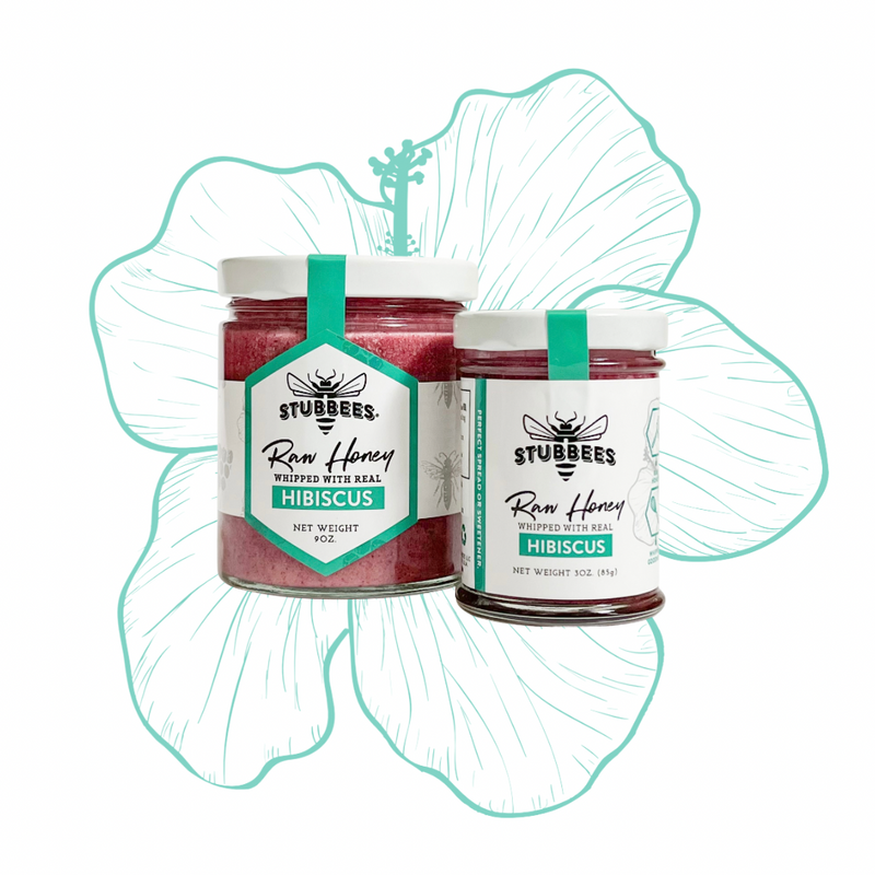 Hibiscus Whipped Raw Honey