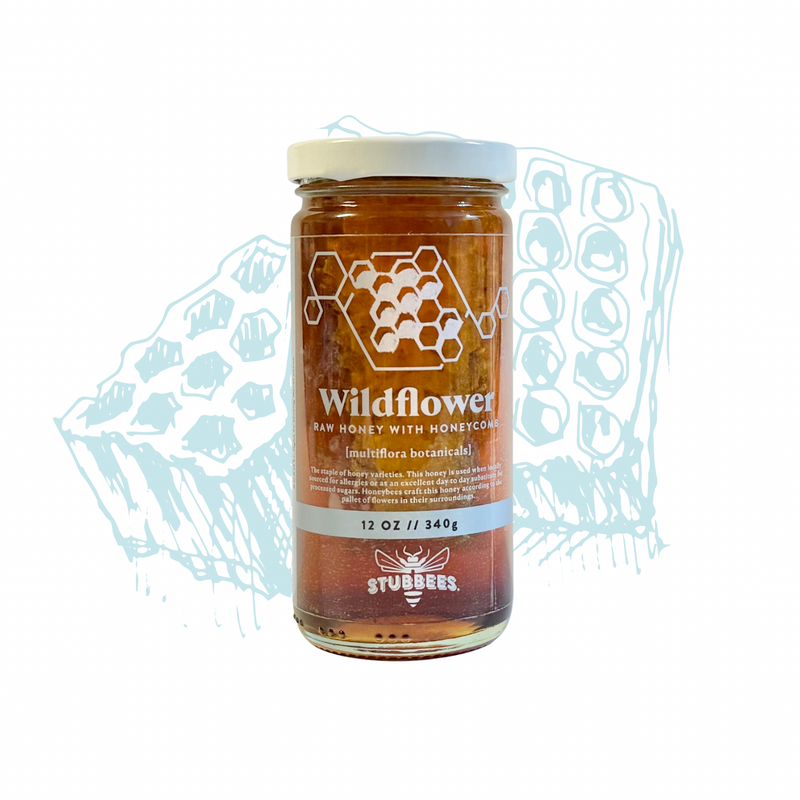 Wildflower Raw Honey with Honeycomb