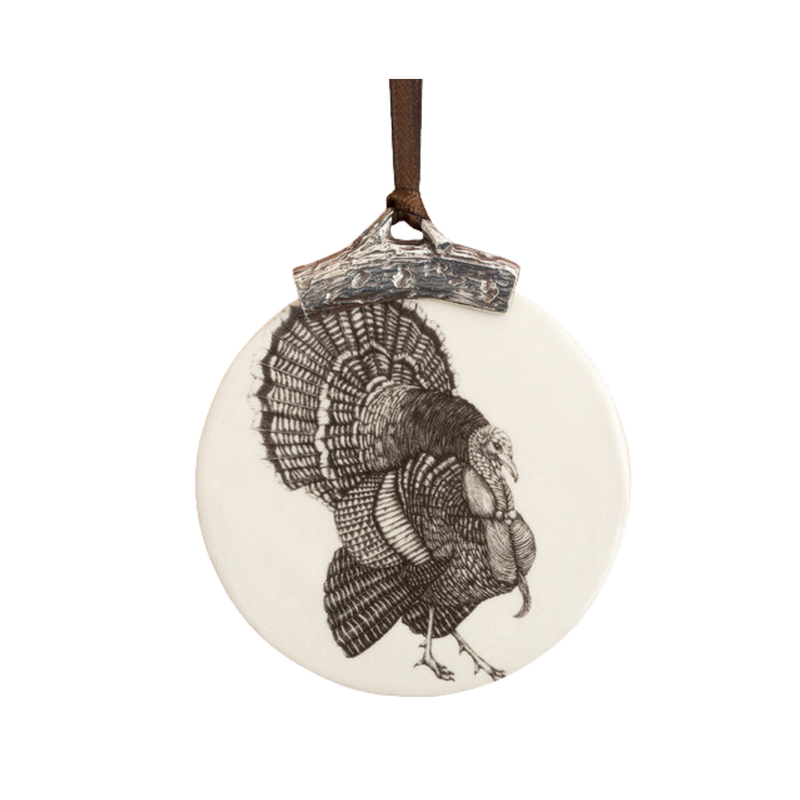 Turkey Pewter Branch Ornament