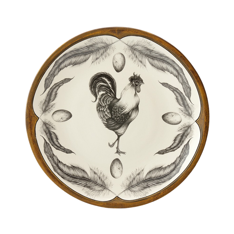 Rooster Large Round Platter
