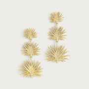 Triple Fan Palm Dangle Earrings