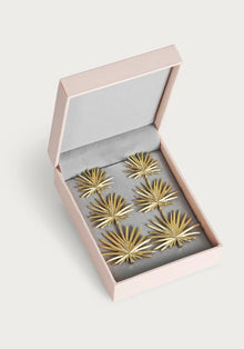 Triple Fan Palm Dangle Earrings