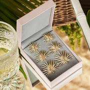 Triple Fan Palm Dangle Earrings