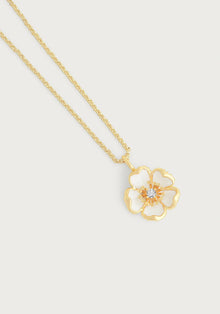 Wildflowers Enameled Pendant Necklace