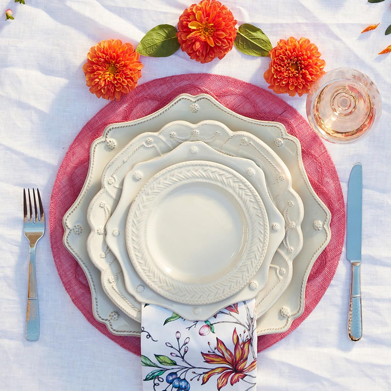 Berry & Thread Scalloped Charger