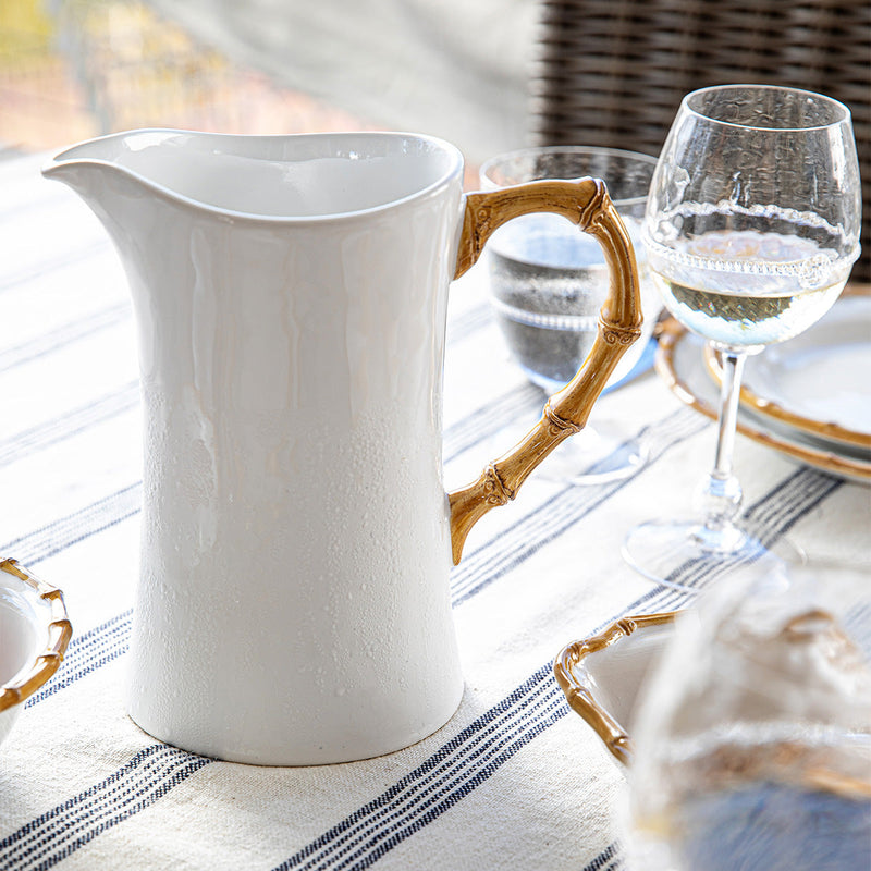 Bamboo Ceramic Large Pitcher