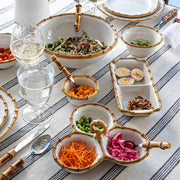 Bamboo 9" Triple Bowl Server