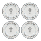 L'Amour Toujours Dessert/Salad Plates, Assorted set of 4