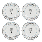 L'Amour Toujours Dessert/Salad Plates, Assorted set of 4