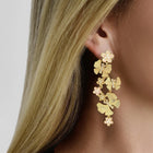 Butterfly With Flowers Dangle Earrings