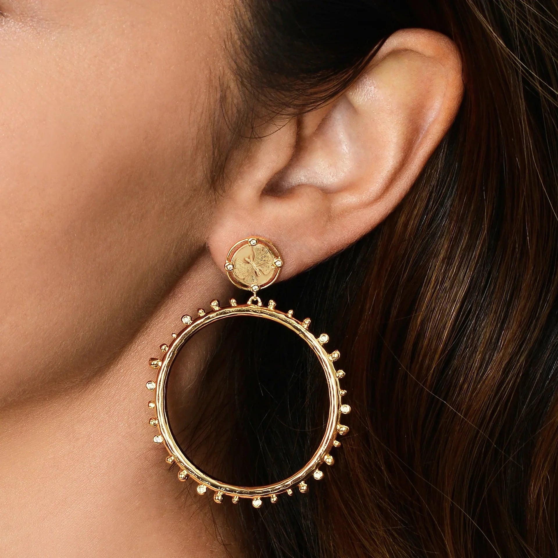 Butterfly Coin Molten Hoops